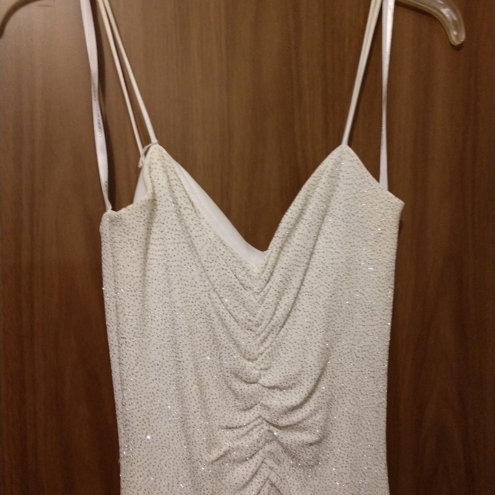 White sparkly dress